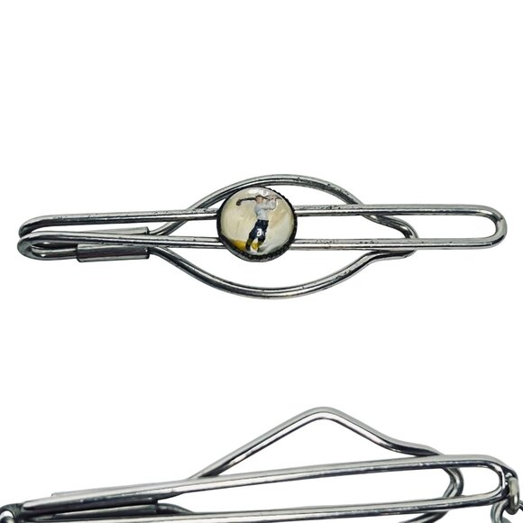 Lot Of 7 Vintage Silver Tone Tie Bars (6054) - Picture 3 of 4